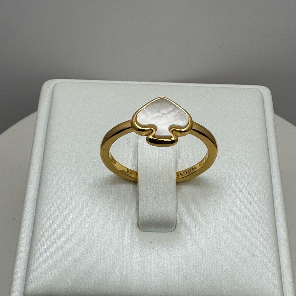 Kate Spade Everyday Signature Spade Ring Mother of Pearl Size 7